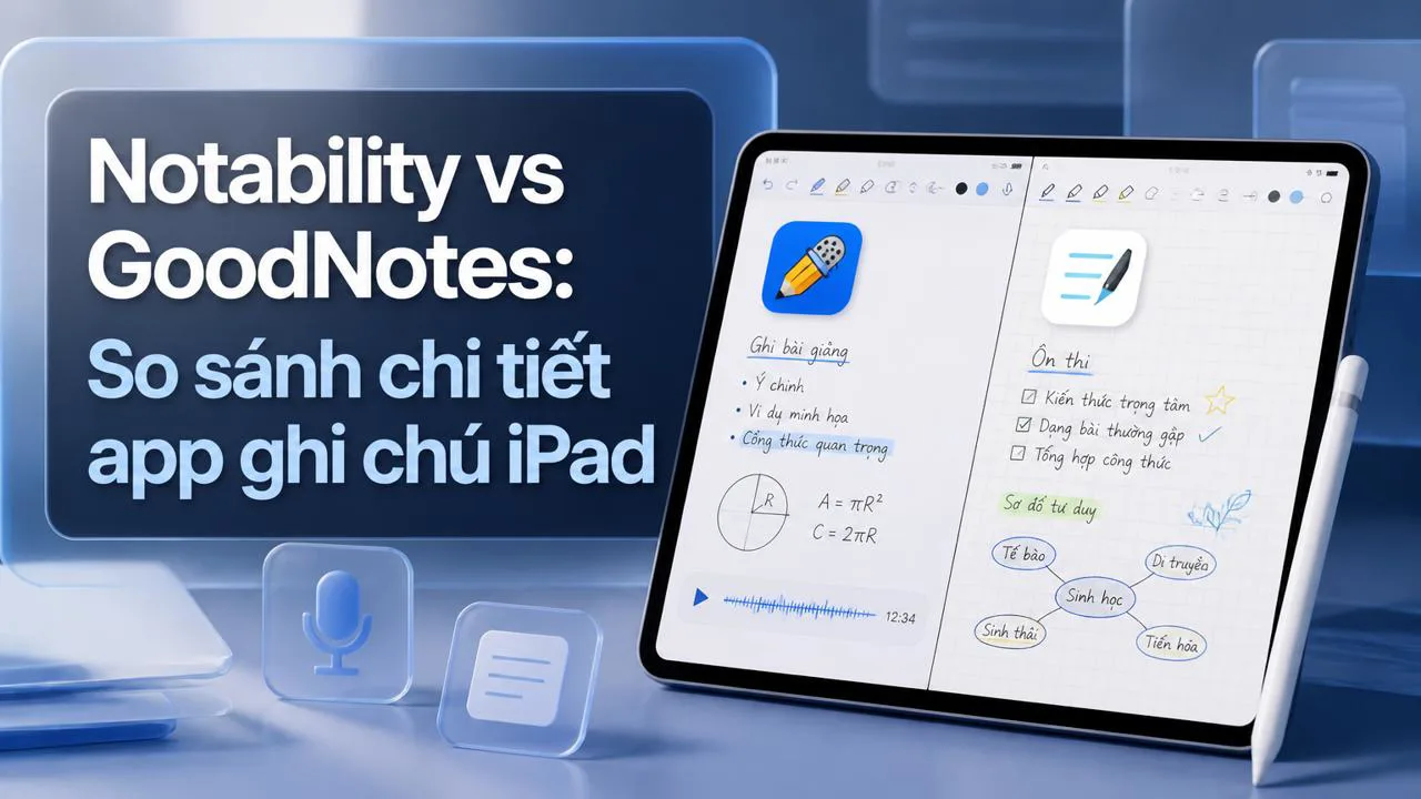 Notability vs GoodNotes: So sánh chi tiết app ghi chú iPad