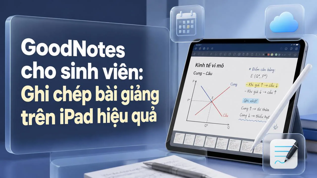 GoodNotes cho sinh viên: Ghi chép bài giảng trên iPad hiệu quả