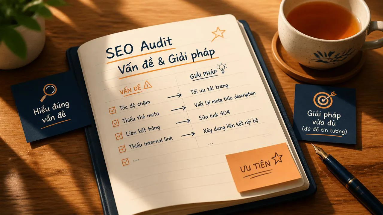 Sổ tay ghi chú checklist SEO cho freelancer