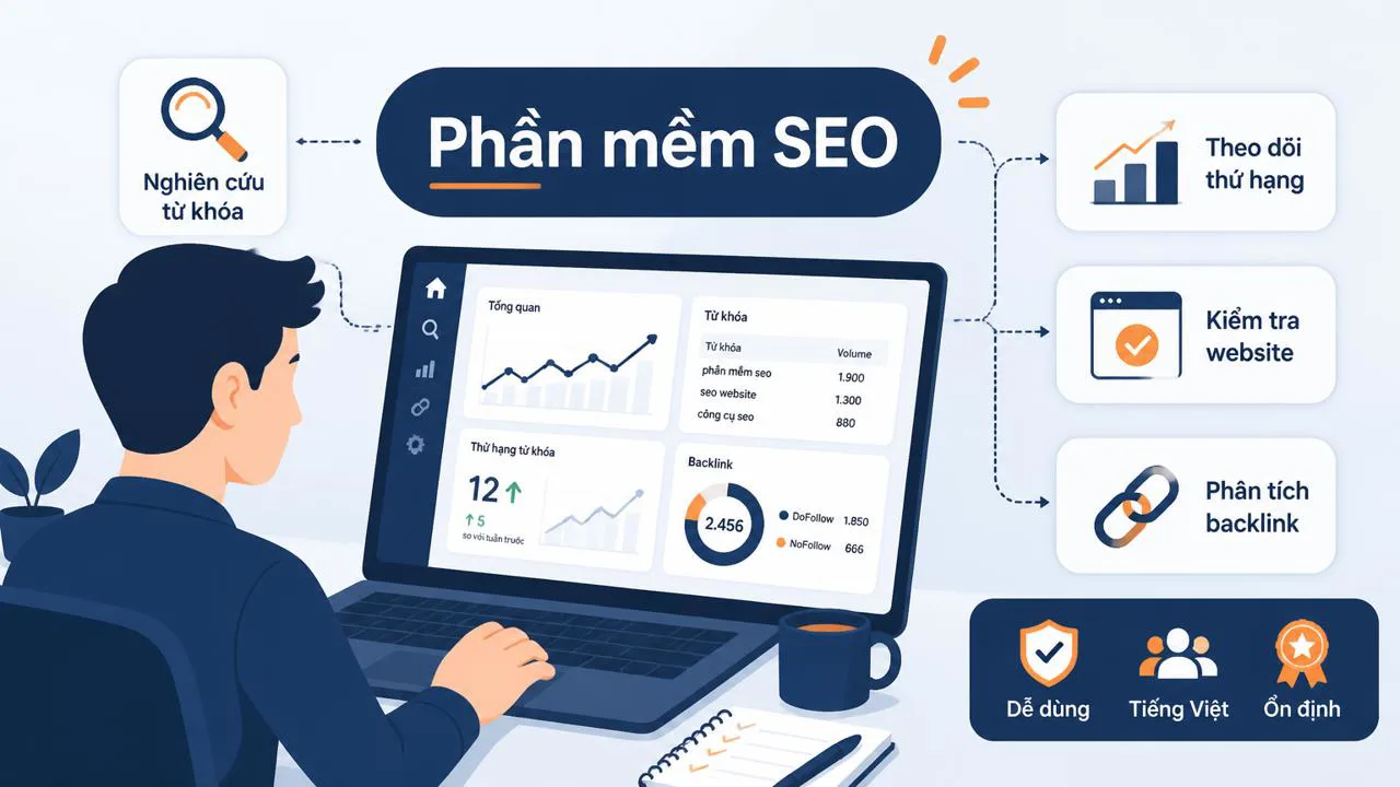Người dùng phần mềm SEO để kiểm tra website