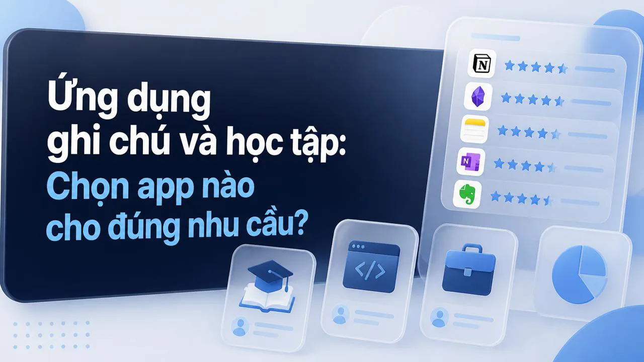 Ứng dụng ghi chú và học tập: Chọn app nào cho đúng nhu cầu?