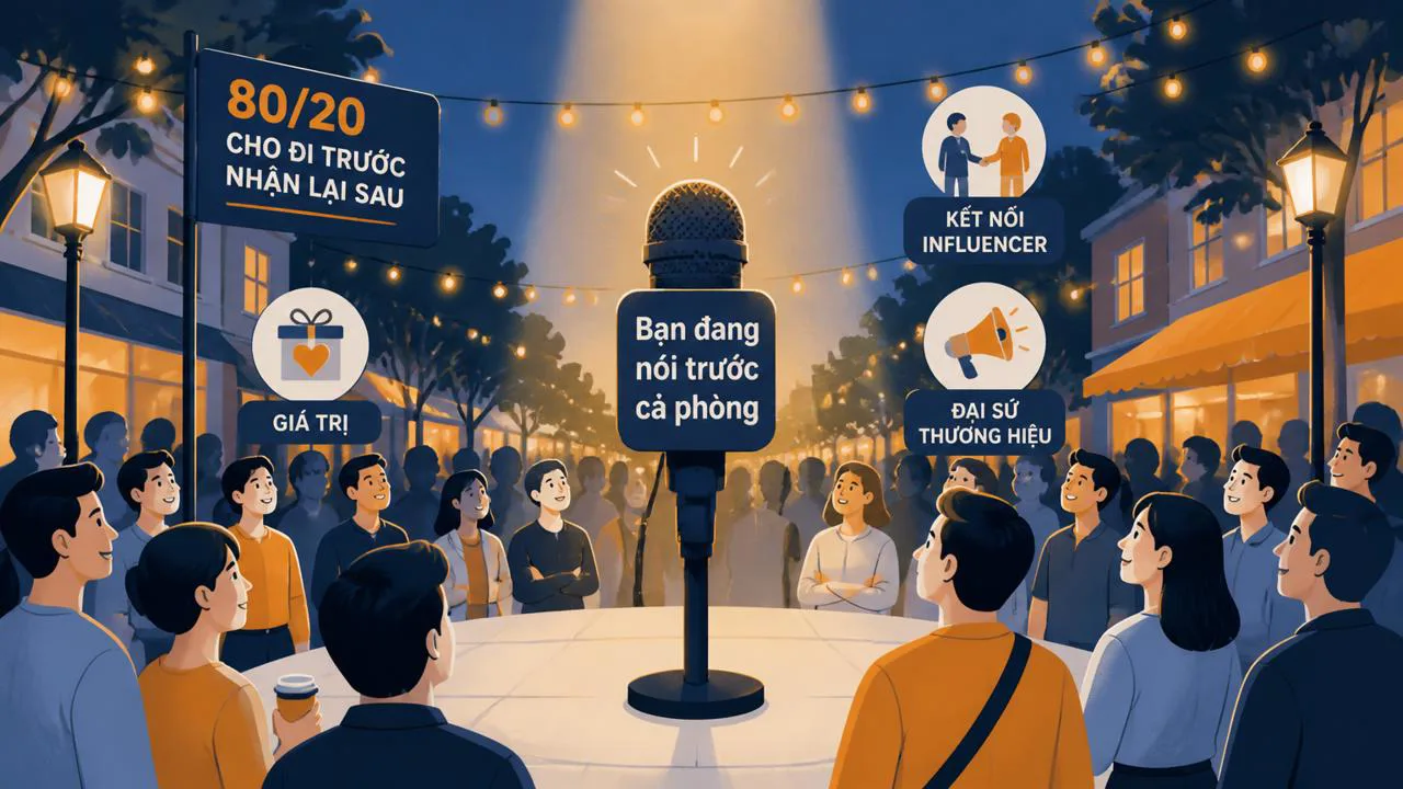 Sân khấu ngoài trời giữa phố đi bộ