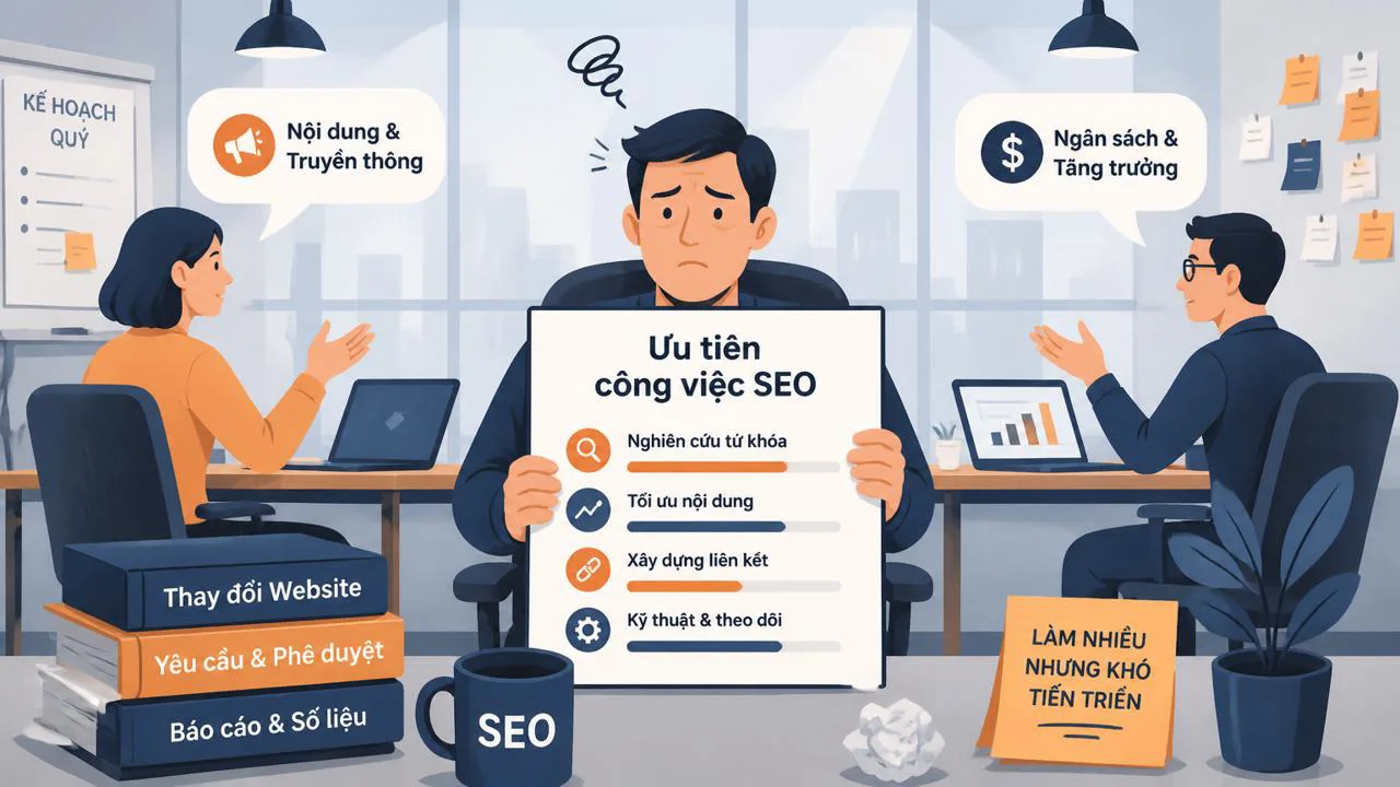 Người làm SEO phải cân đối ưu tiên giữa nhiều phòng ban