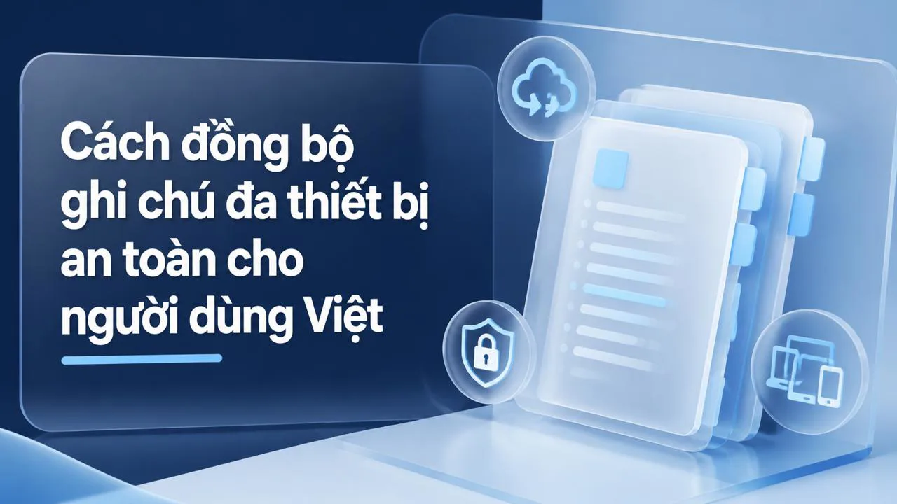 Cách đồng bộ ghi chú đa thiết bị an toàn cho người dùng Việt