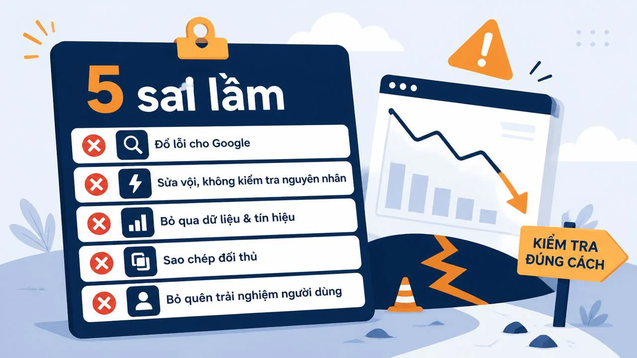 Sai lầm thường gặp khi traffic website tụt