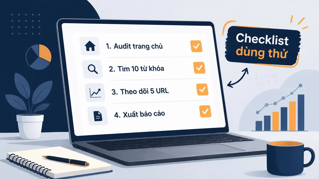 Checklist dùng thử phần mềm SEO