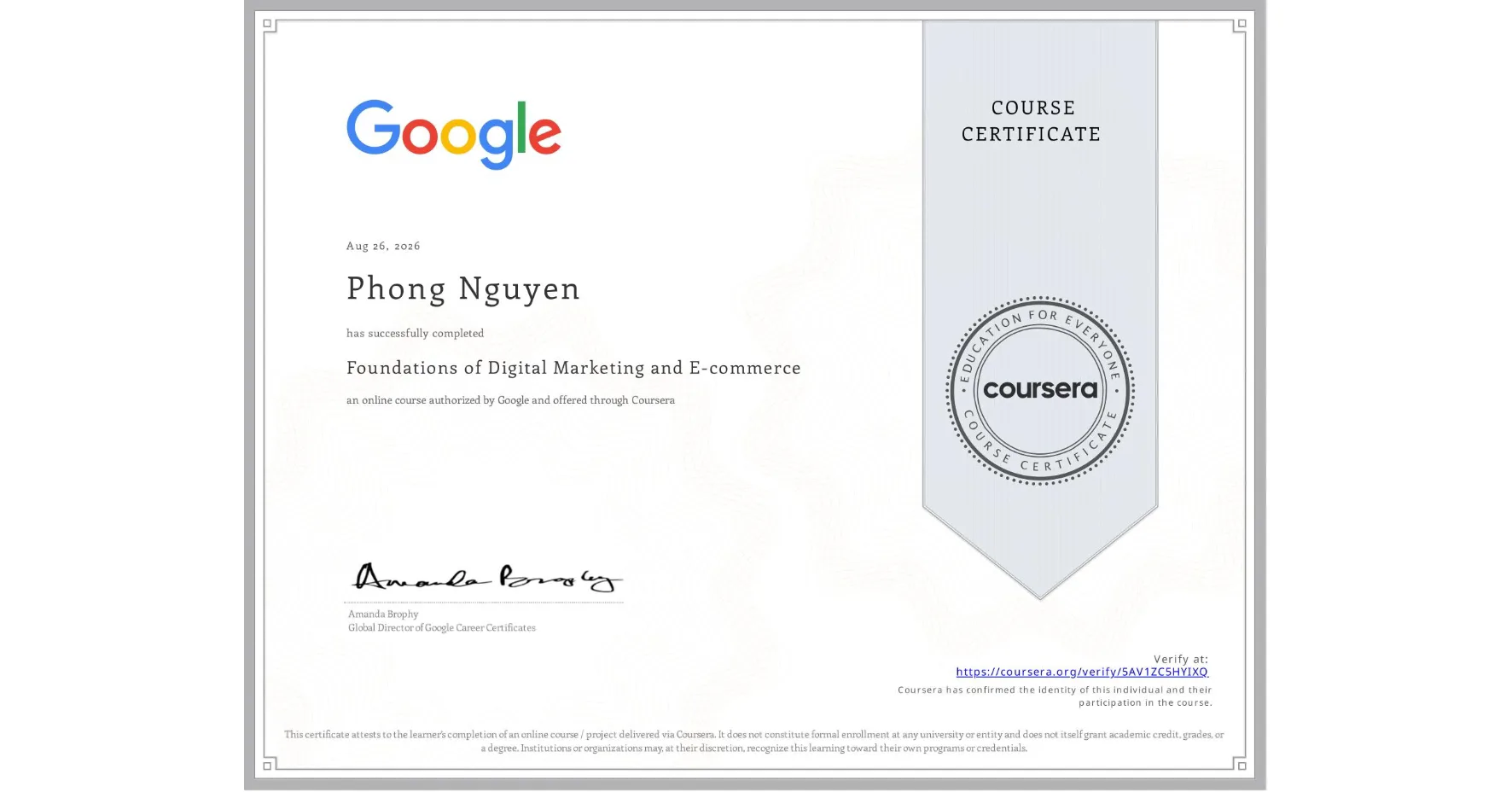 Foundations of Digital Marketing and E-commerce