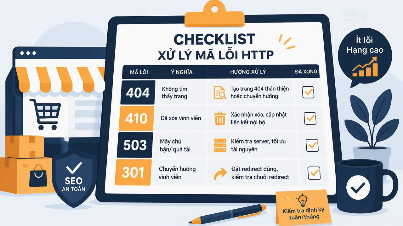 Checklist xử lý mã lỗi HTTP