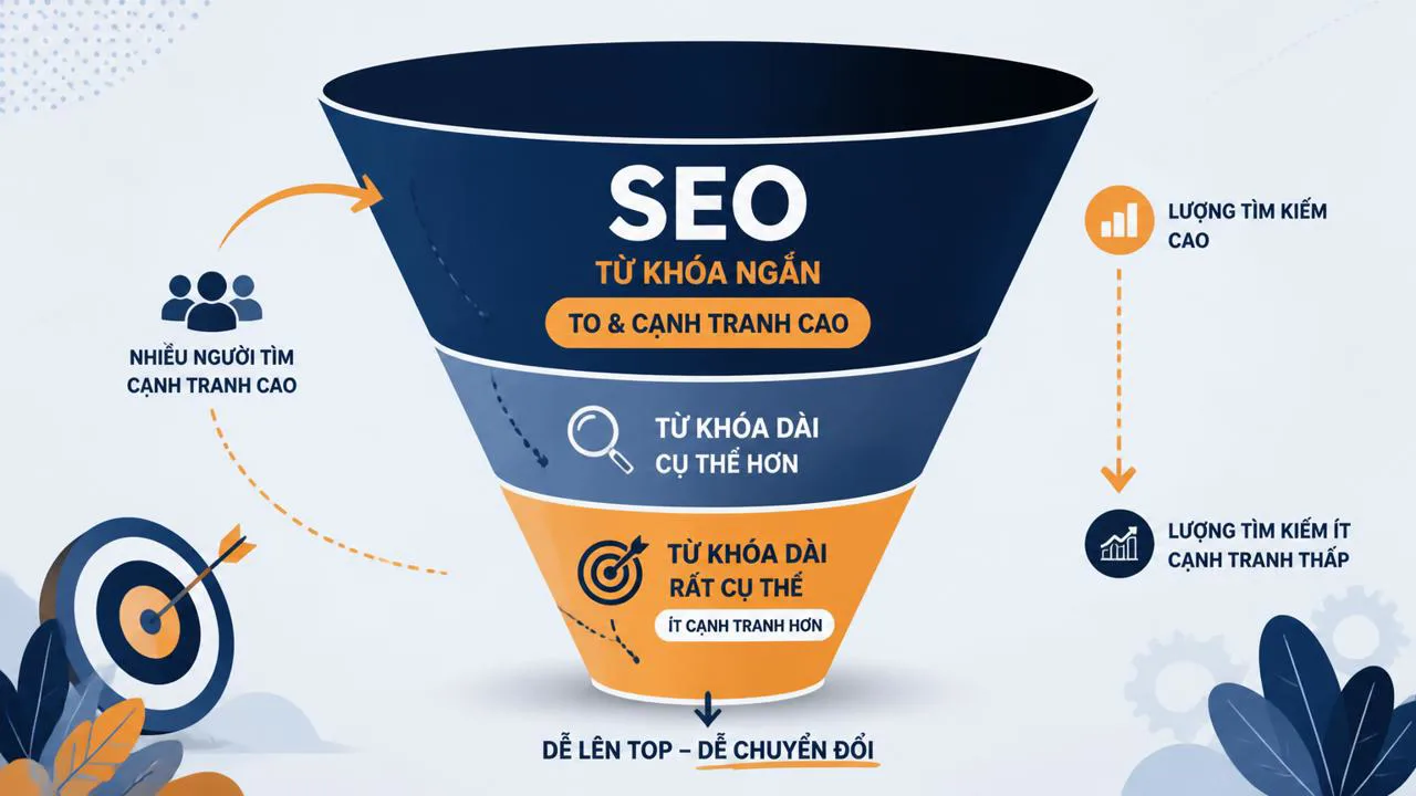 Phễu từ khóa ngắn đến từ khóa dài