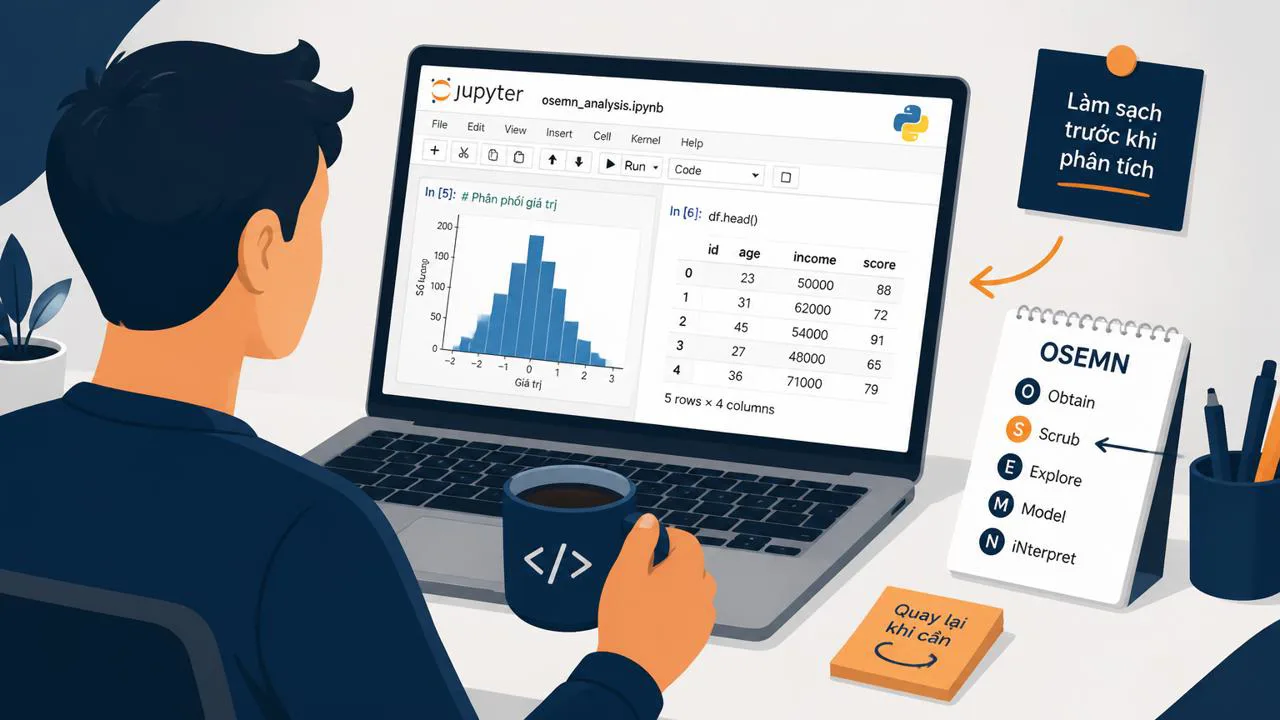 Người dùng Jupyter Notebook để khám phá dữ liệu