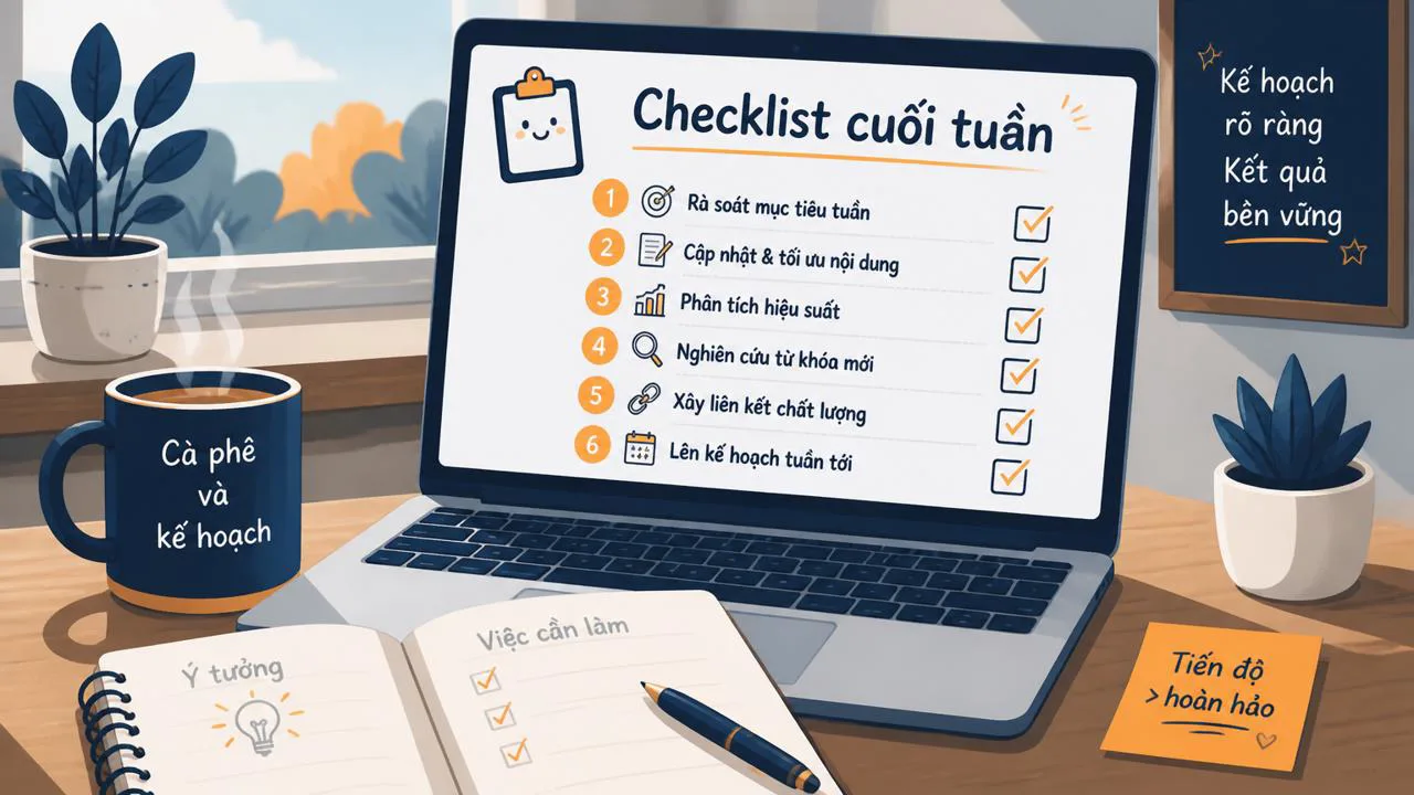 Checklist 6 việc làm cuối tuần tối ưu AIO