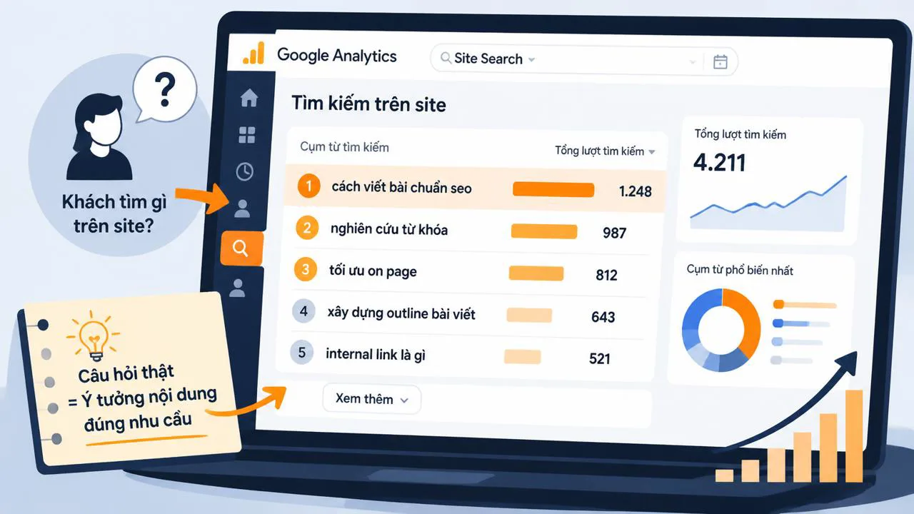 Báo cáo Site Search trong Google Analytics