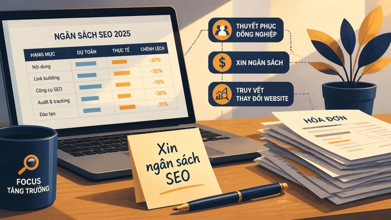 Xin ngân sách SEO cần chuẩn bị bảng tính và hóa đơn rõ ràng