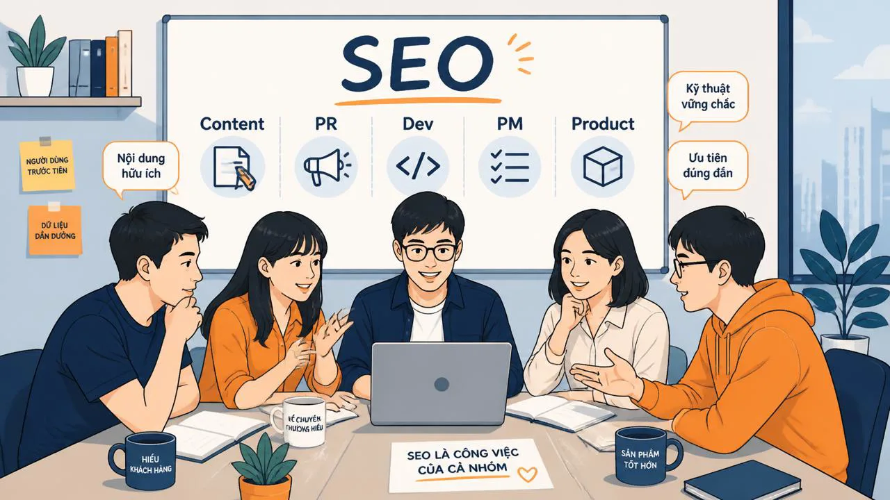 Nhóm liên phòng ban phối hợp SEO