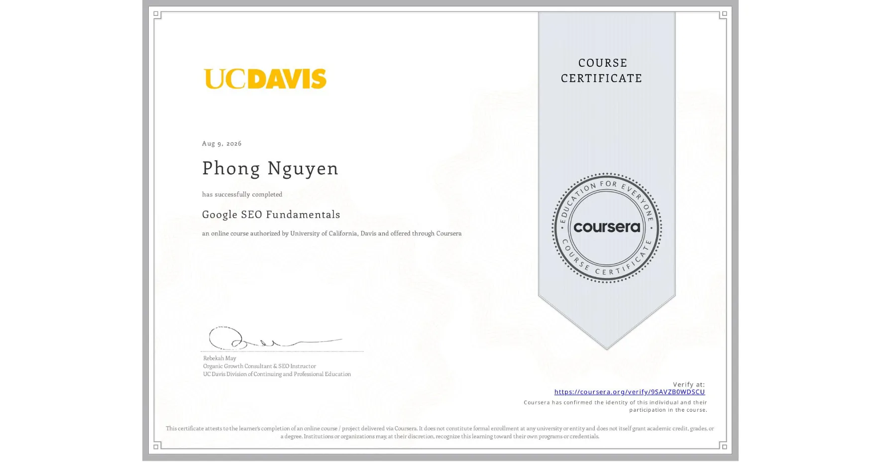 Google SEO Fundamentals
