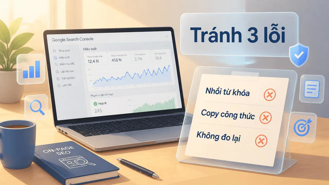 Bàn làm việc với Google Search Console và danh sách lỗi cần tránh