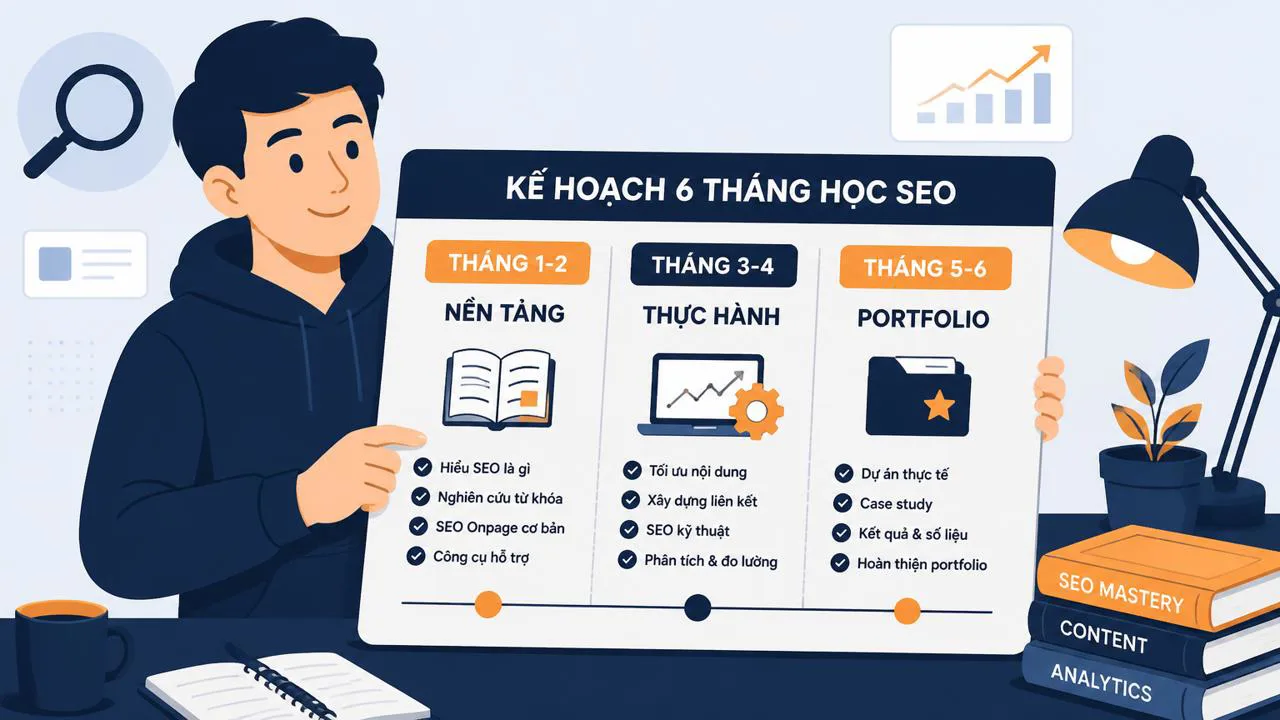 Lộ trình 6 tháng cho người mới học SEO