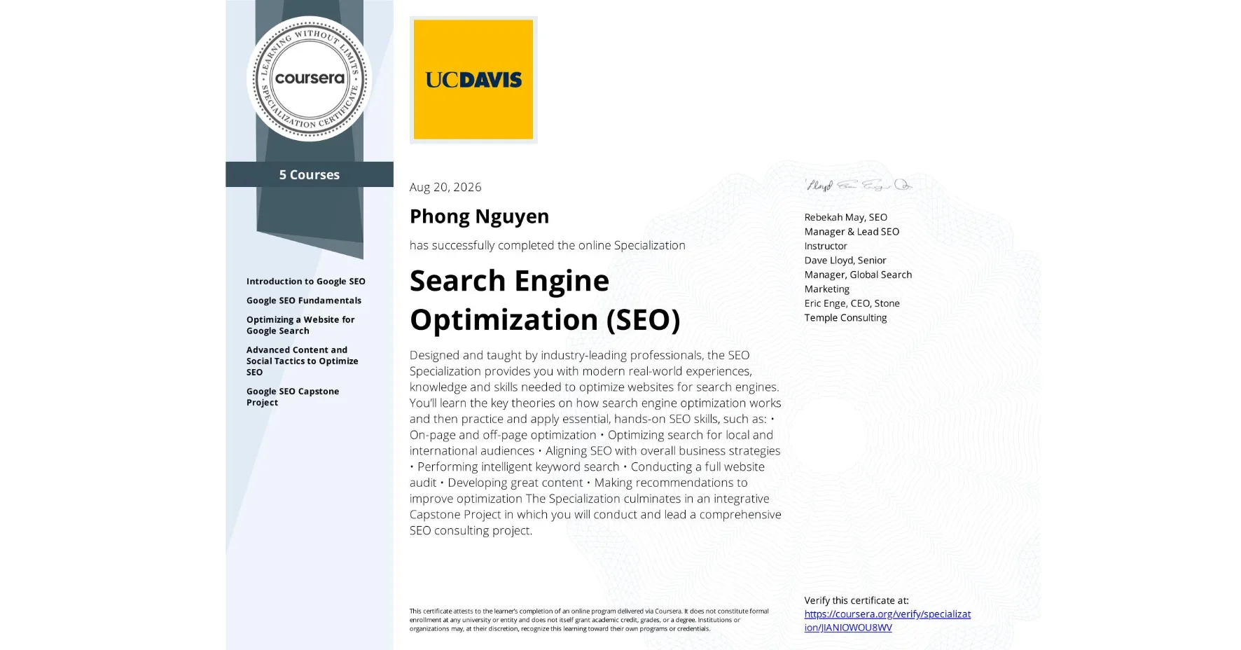 Search Engine Optimization (SEO)