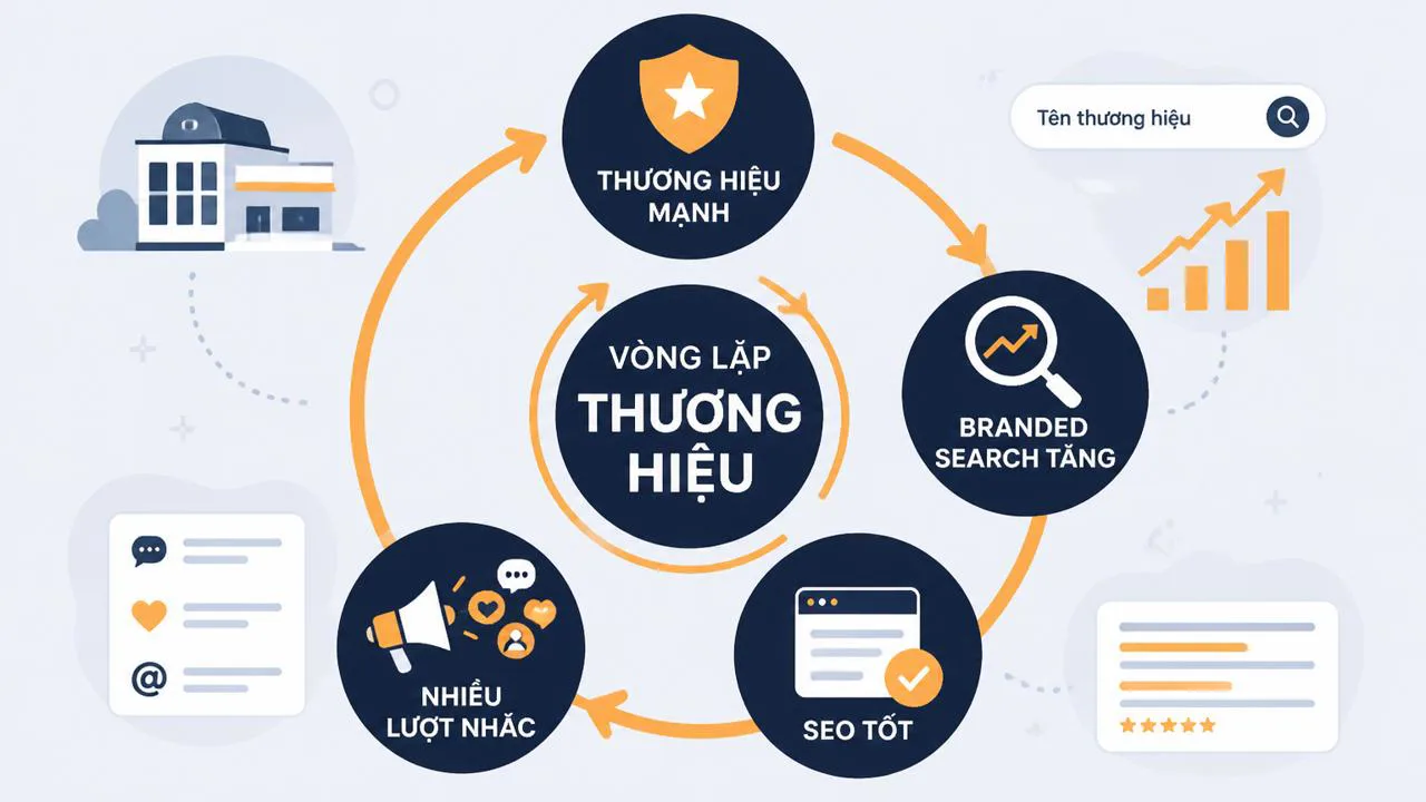 Vòng lặp cường hóa giữa SEO và thương hiệu