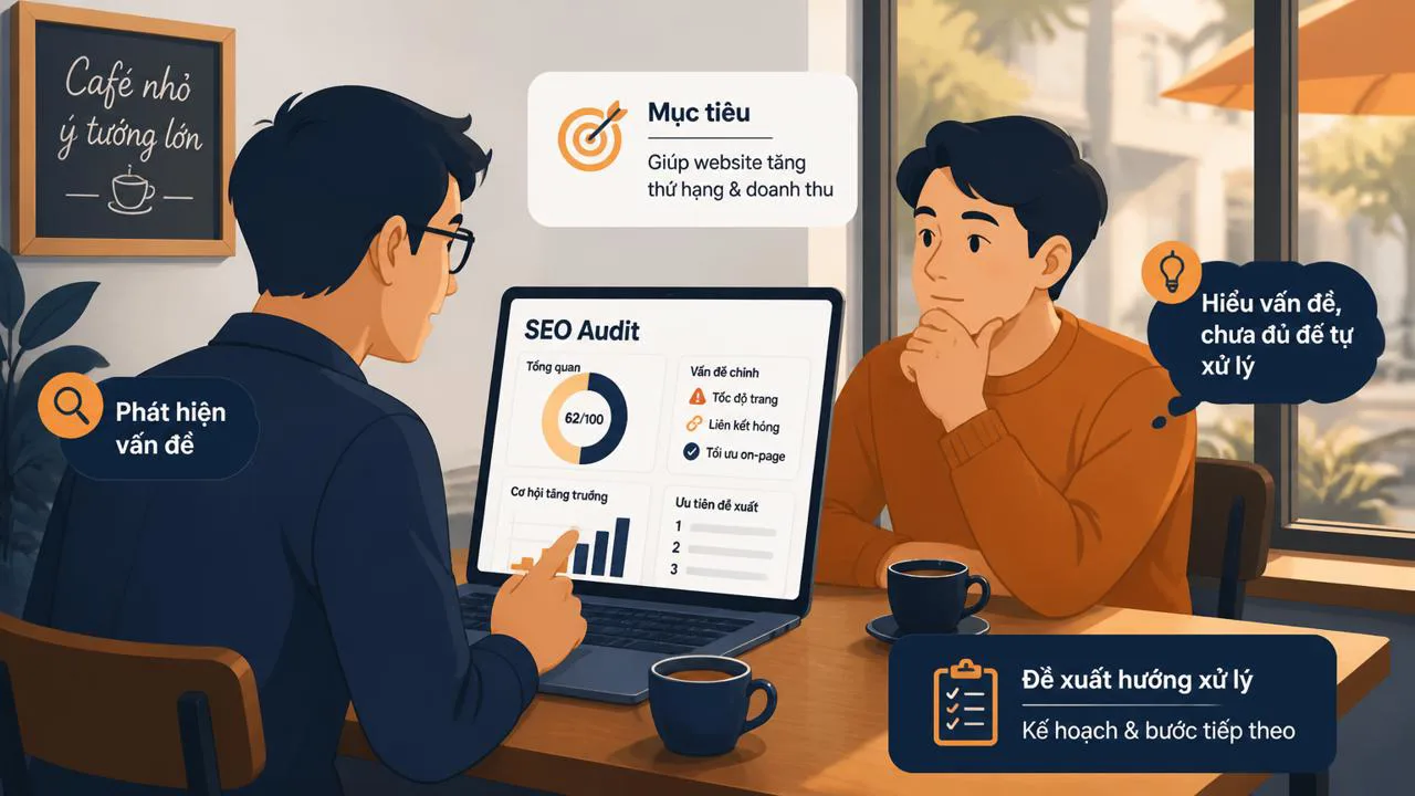 Buổi tư vấn SEO giữa freelancer và khách hàng
