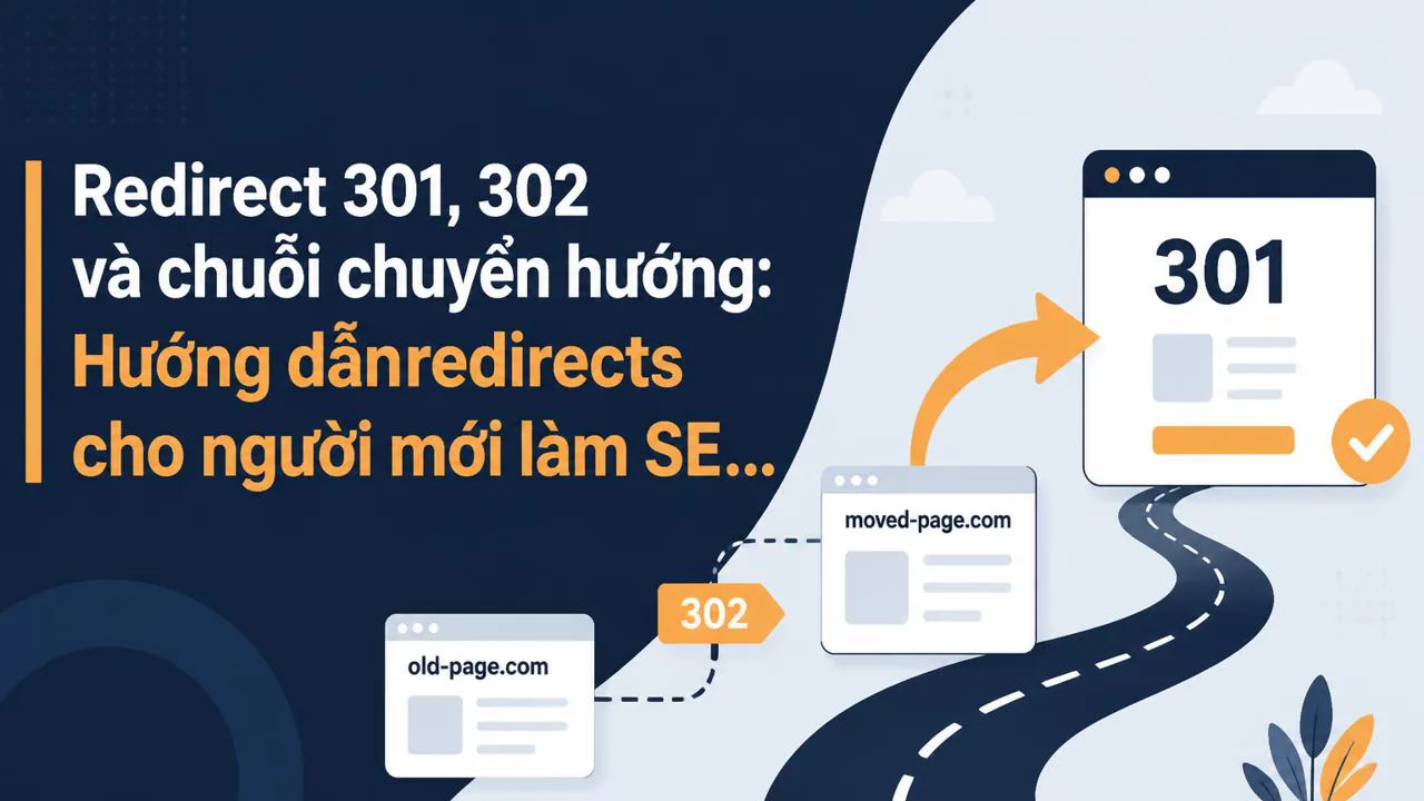 Redirect 301, 302 và chuỗi chuyển hướng: Hướng dẫnredirects cho người mới làm SEO