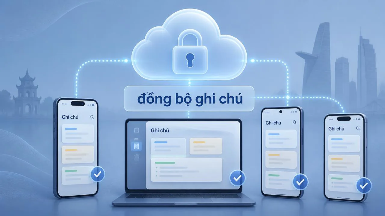 Sơ đồ ba kiểu đồng bộ ghi chú