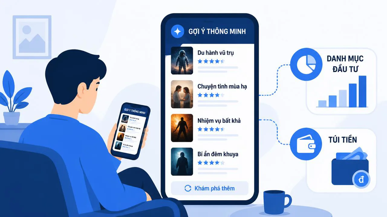 Minh họa recommender system cho phim và đầu tư