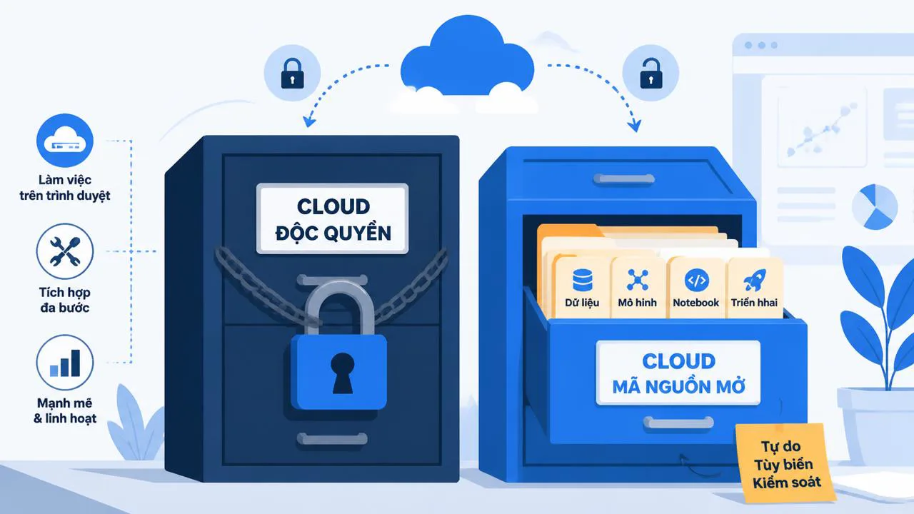 So sánh cloud database mã nguồn mở và độc quyền