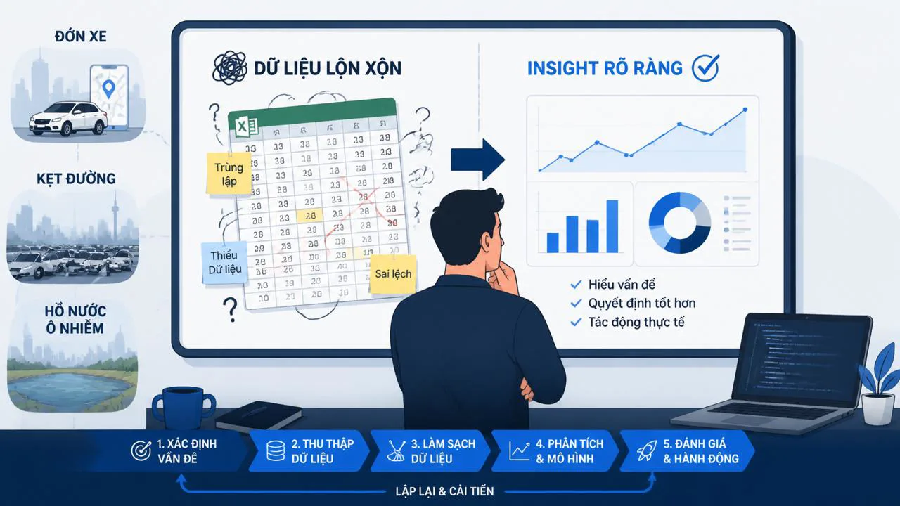Người phân tích dữ liệu đối mặt dữ liệu bẩn và sạch