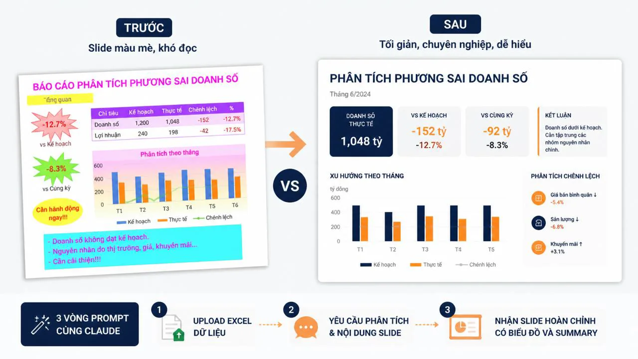 So sánh slide variance trước và sau