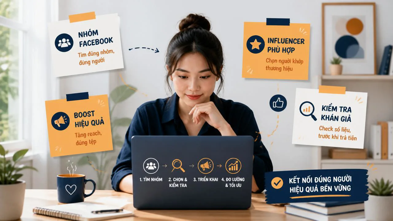Người làm marketing một mình lên kế hoạch influencer