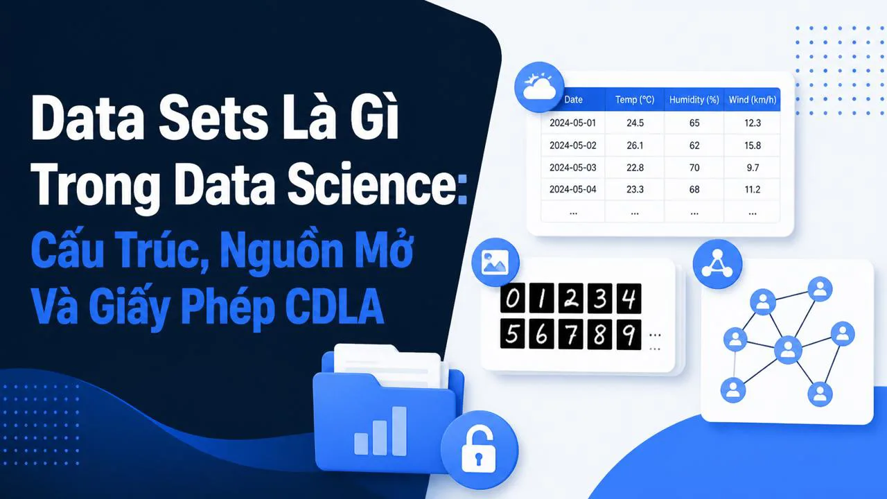 Data Sets Là Gì Trong Data Science: Cấu Trúc, Nguồn Mở Và Giấy Phép CDLA