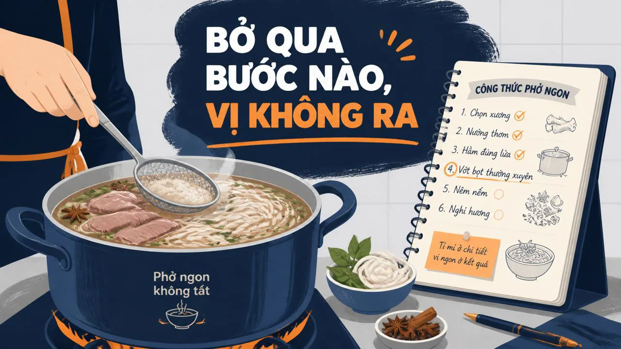 Hình ảnh ẩn dụ việc xây quan hệ giống nấu phở phải đúng quy trình