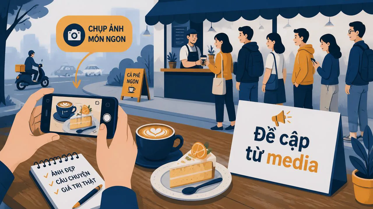 Quán cà phê đông khách nhờ blogger nhắc tên