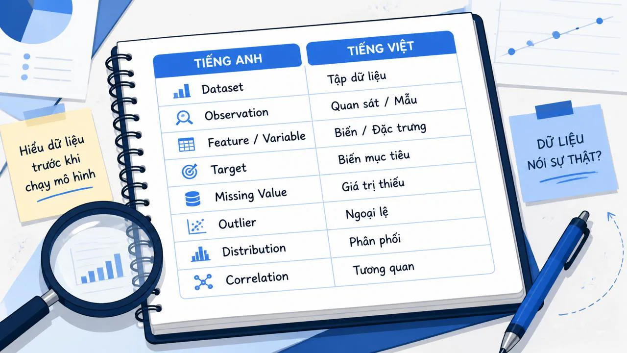Bảng thuật ngữ tiếng Anh tiếng Việt về data understanding