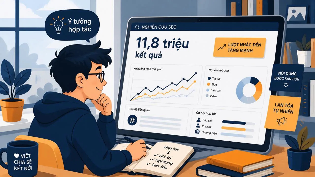 Blogger phối hợp với công cụ SEO để phân tích dữ liệu lớn