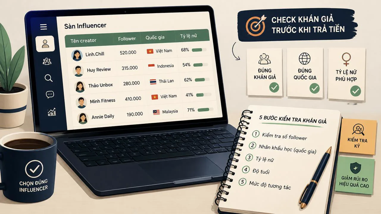 Sàn influencer và bước kiểm tra khán giả