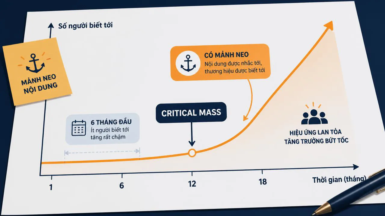 Đường cong critical mass của anchor content