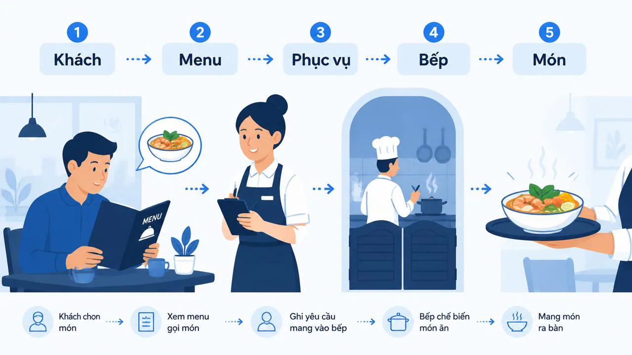 Ví dụ API như gọi món qua quán ăn