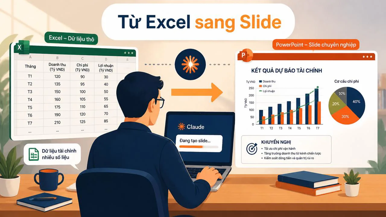 Từ bảng Excel sang bộ slide PowerPoint