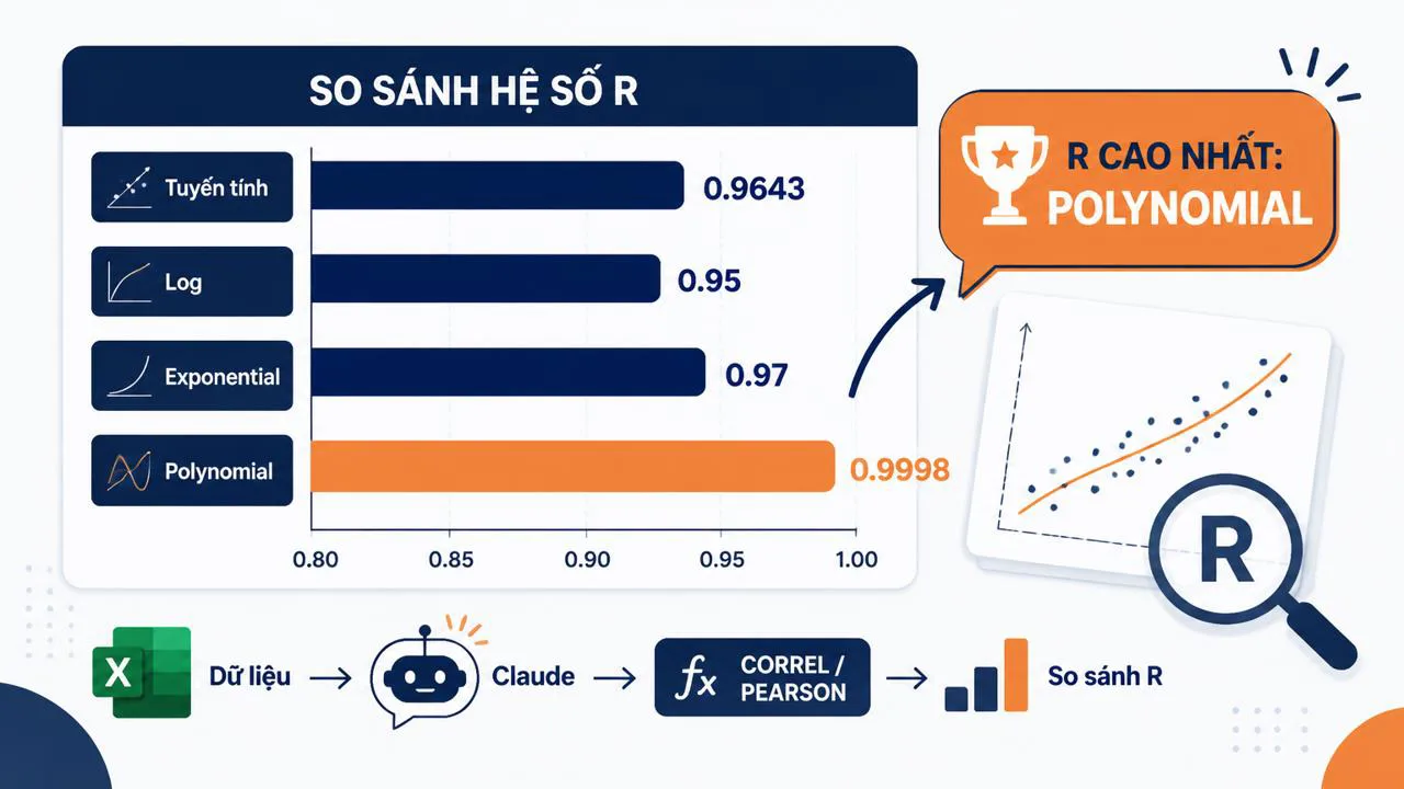 Biểu đồ thanh ngang so sánh hệ số R