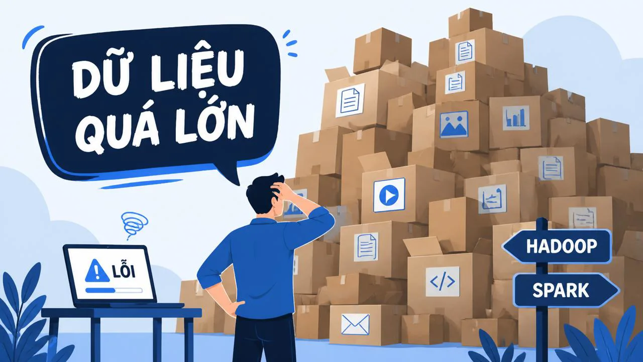 Laptop báo lỗi trước file dữ liệu quá lớn