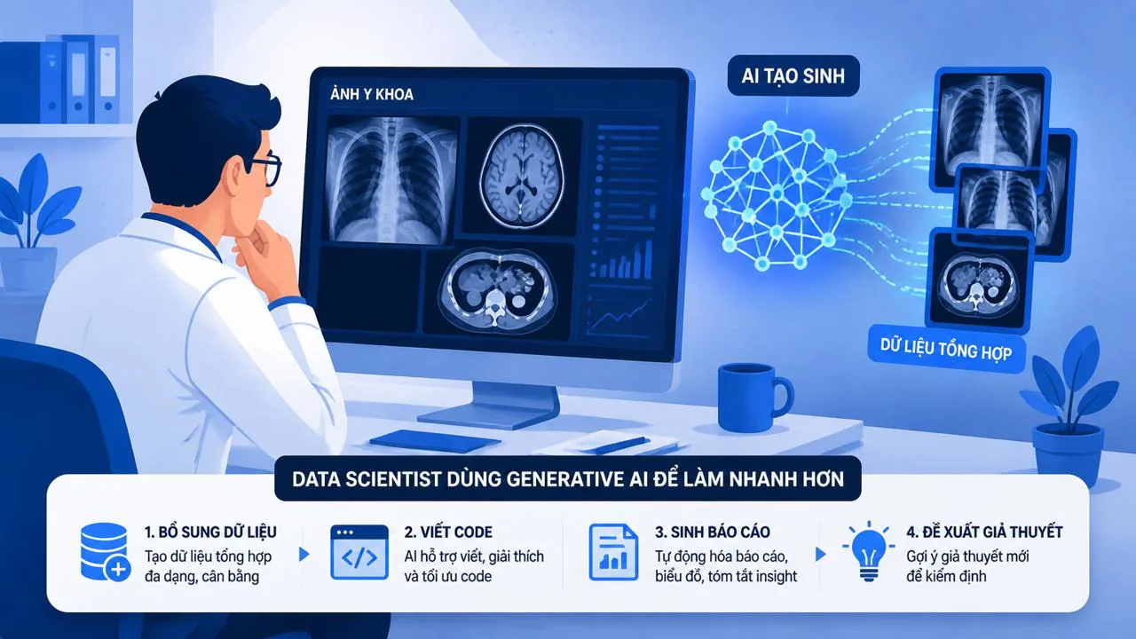 Minh họa bệnh viện dùng AI tạo ảnh y khoa giả