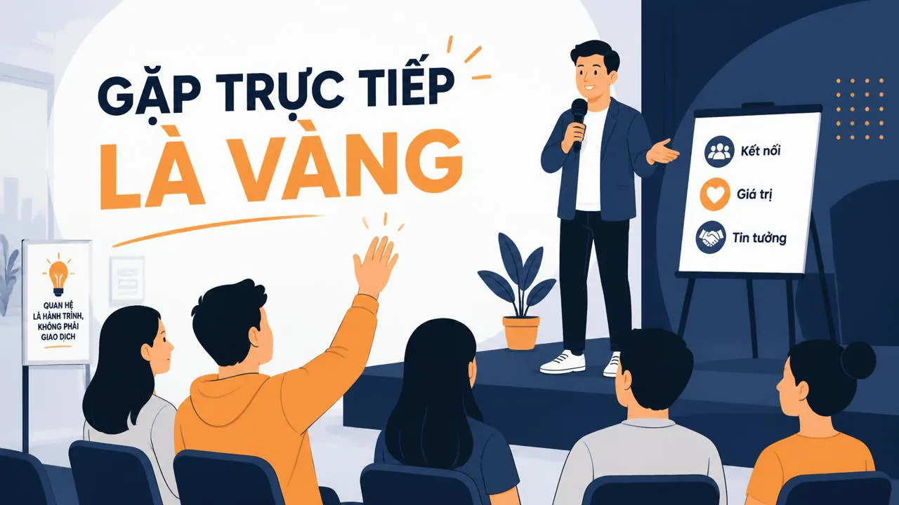 Buổi hội thảo nơi người tham dự đặt câu hỏi cho diễn giả