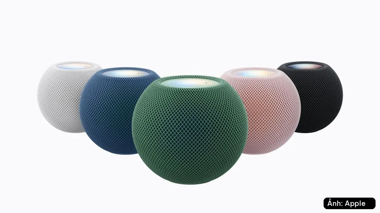 HomePod mini 2 với 5 màu mới: hồng, xanh lá, xanh dương, trắng, nửa đêm