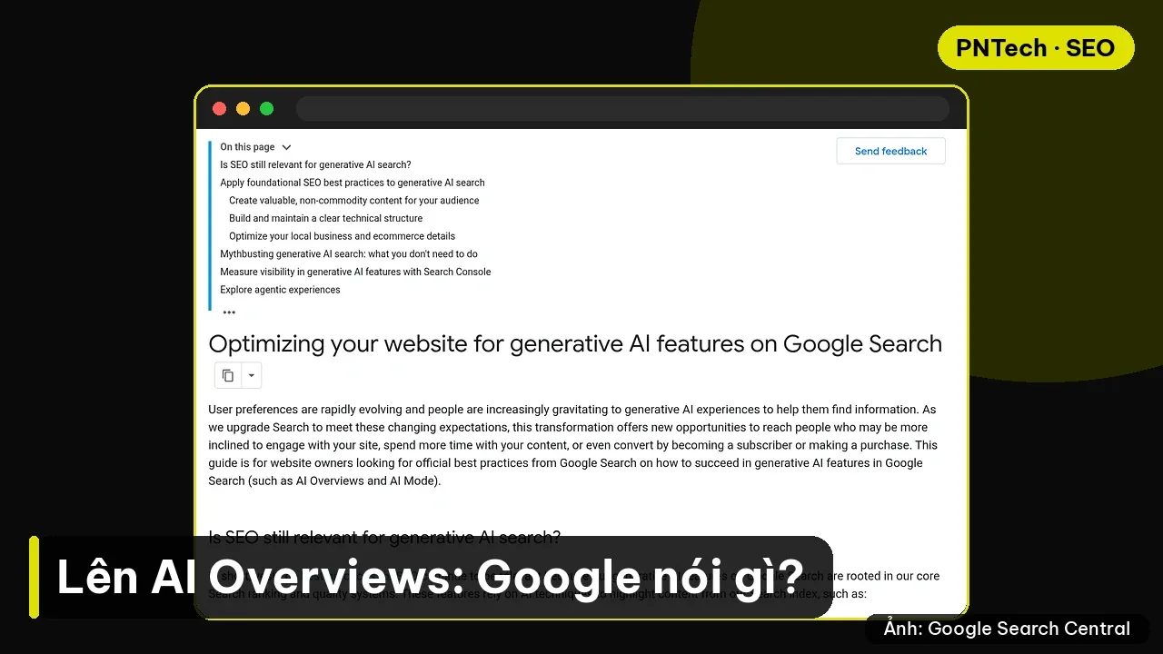 Blog nhỏ cần làm gì để xuất hiện trong AI Overviews và AI Mode? Hướng dẫn theo tài liệu của Google