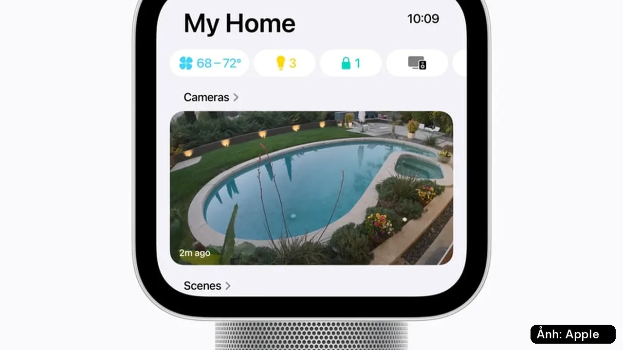 Apple Home Collection hiển thị trên HomeView với camera và khóa cửa LG