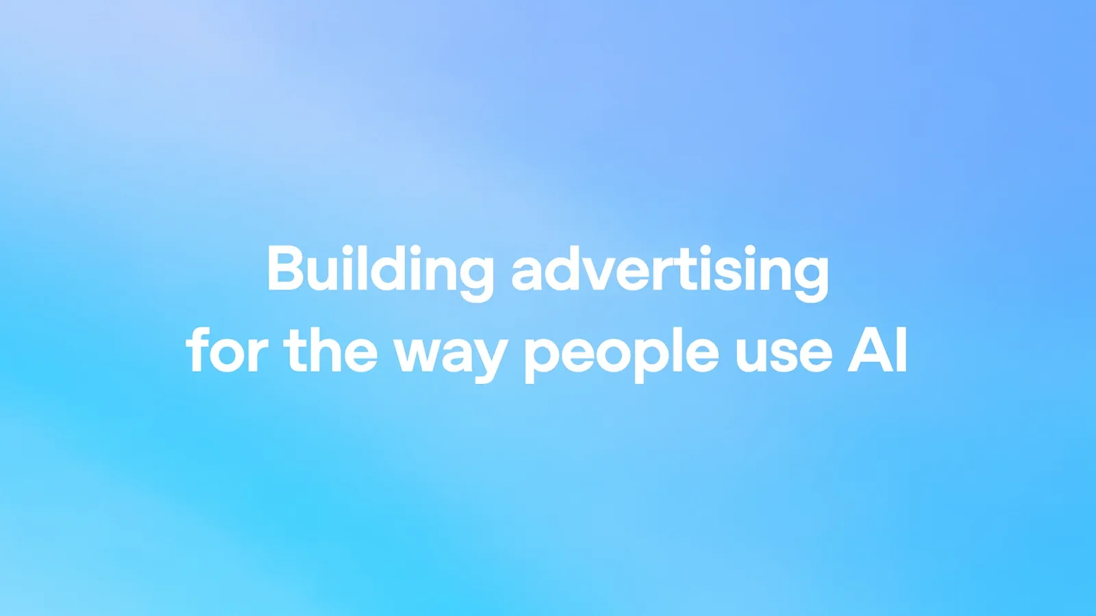 Ảnh đại diện bài thông báo Building advertising for the way people use AI của OpenAI ngày 05/10/2026