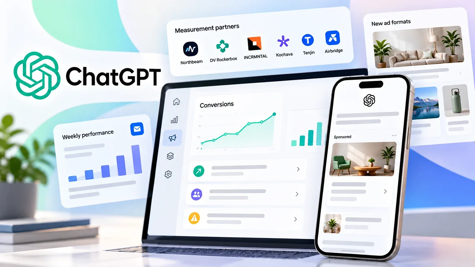 Ảnh minh hoạ của Search Engine Land về bản cập nhật đo lường và định dạng quảng cáo ChatGPT
